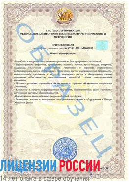Образец сертификата соответствия (приложение) Ставрополь Сертификат ISO 27001